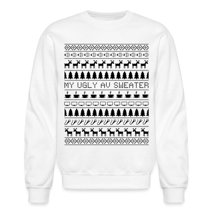 AVinTheAM Ugly AV Holiday Sweatshirt (LIMITED EDITION) - white