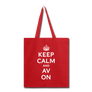 Keep Calm And AV On Tote Bag - red