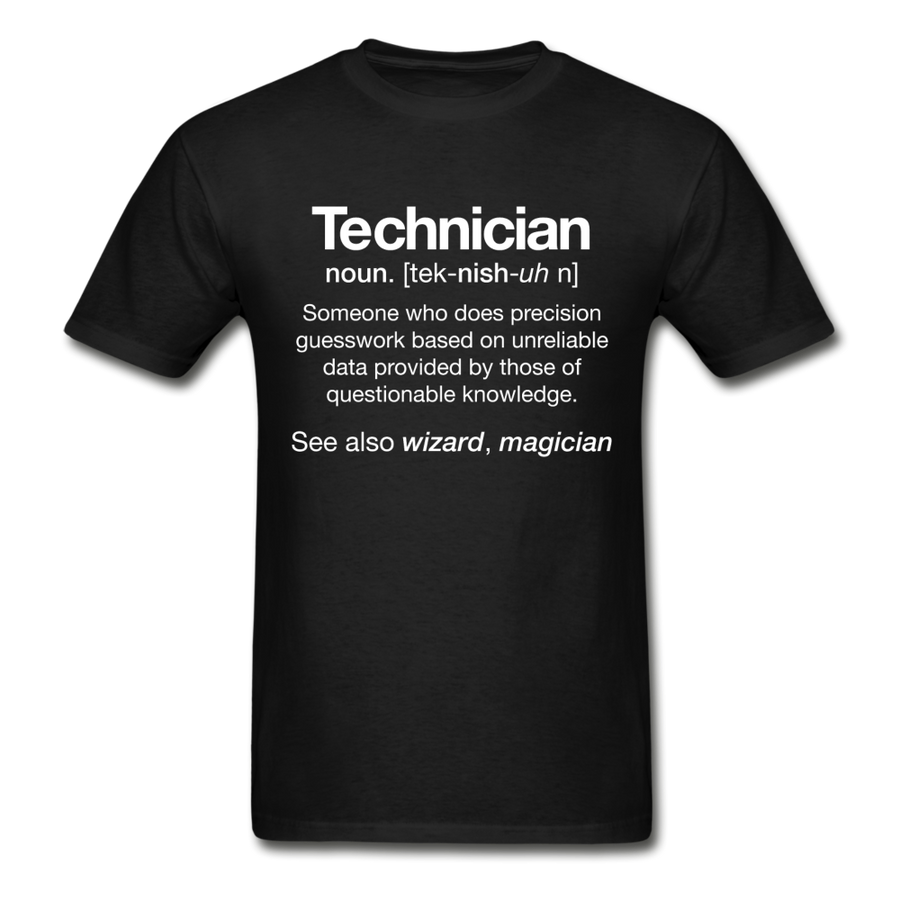 Technician Definition Short Sleeve Ultra Cotton T-shirt - black