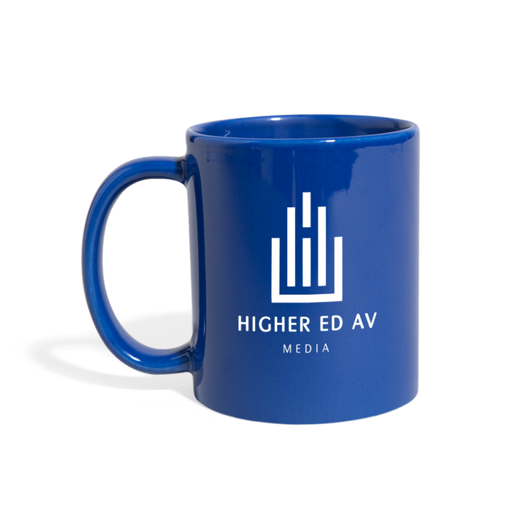 Higher Ed AV Podcast Mug - royal blue