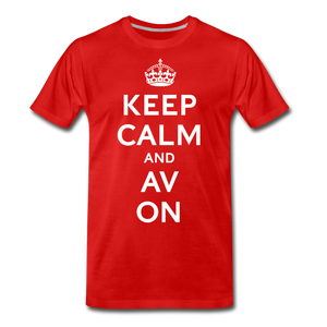 Keep Calm And AV On Premium T-Shirt (EXCLUSIVE) - red