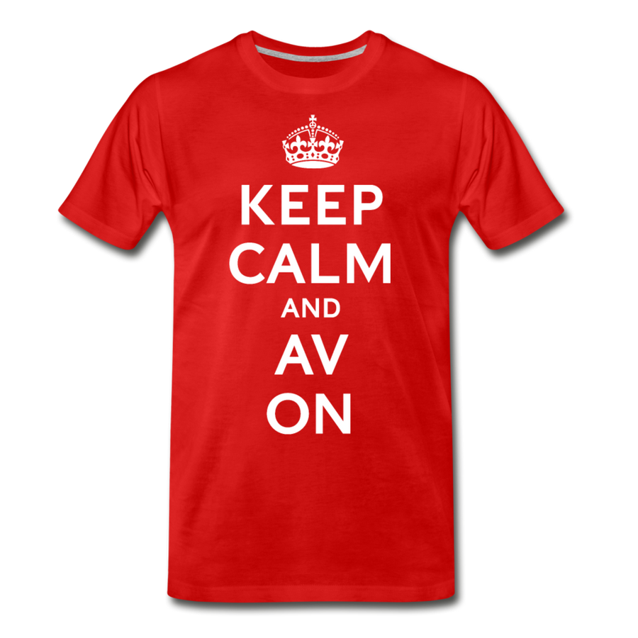 Keep Calm And AV On Premium T-Shirt (EXCLUSIVE) - red