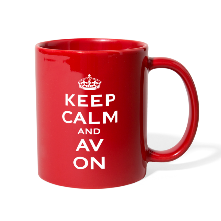 Keep Calm And AV On Full Color Mug (EXCLUSIVE) - red