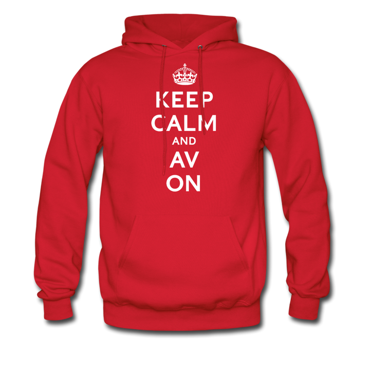 Keep Calm And AV On Hoodie (EXCLUSIVE) - red