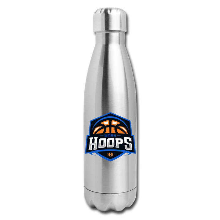 Utah Hoops Insulated Stainless Steel Water Bottle - silver