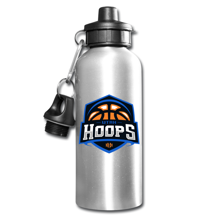 Utah Hoops Water Bottle - silver