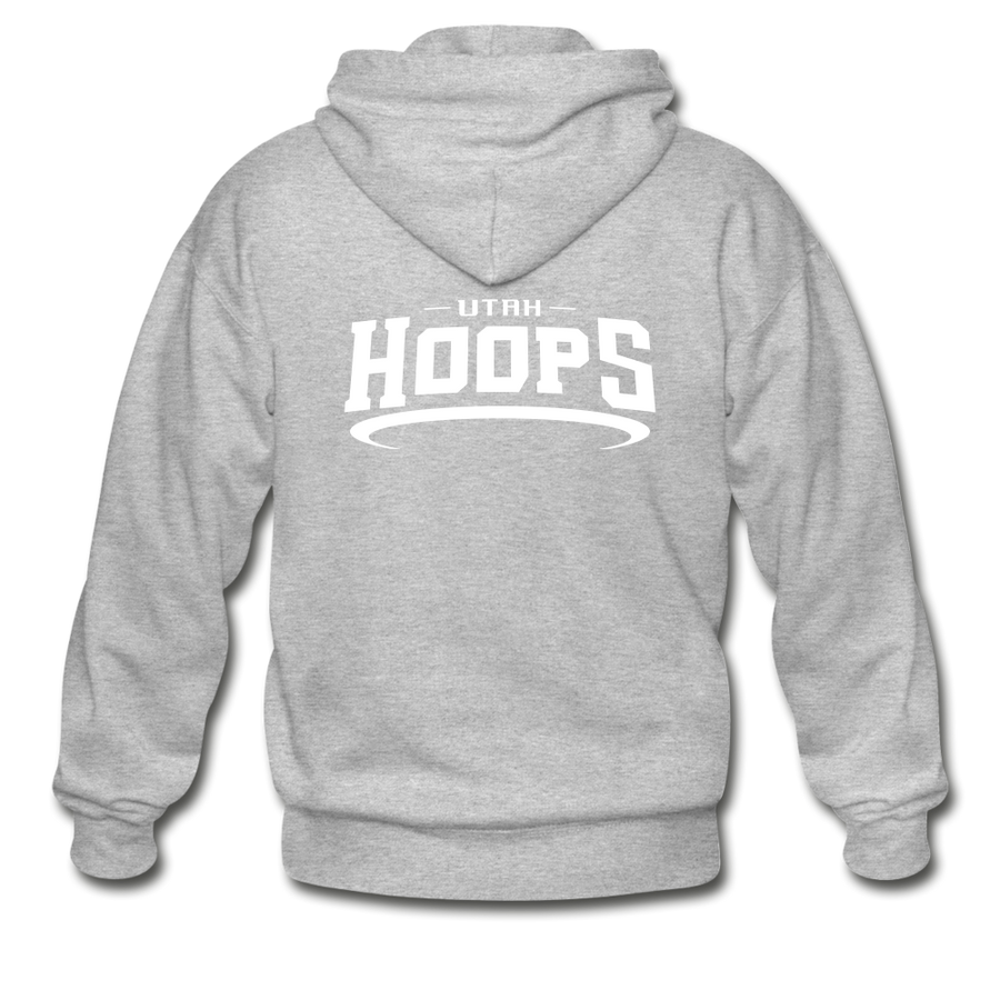 Utah Hoops™ Heavy Blend Adult Zip Hoodie - heather gray