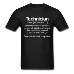 Technician Definition Short Sleeve Ultra Cotton T-shirt - black
