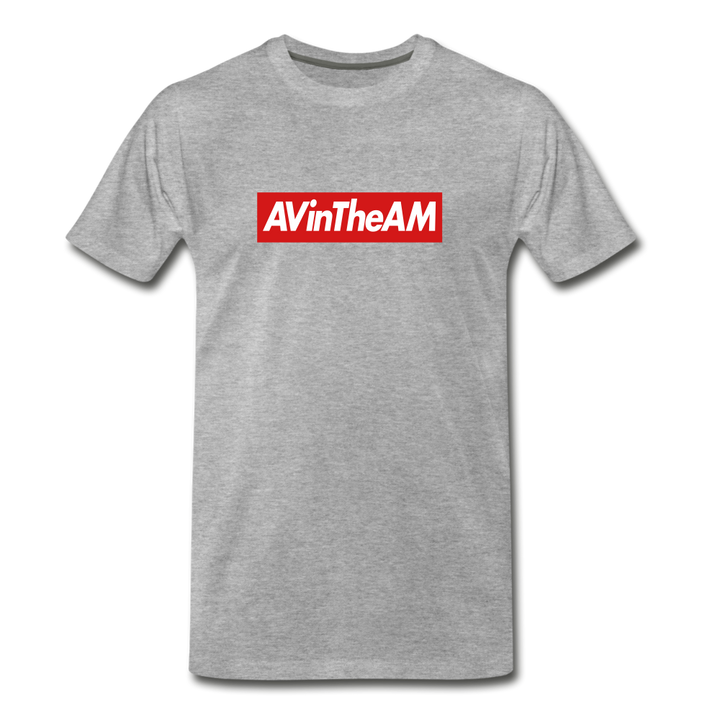 AVinTheAM RED Premium T-Shirt - heather gray