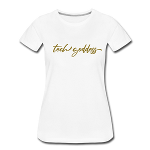 tech goddess® Women’s Premium T-Shirt (MULTIPLE COLORS) - white