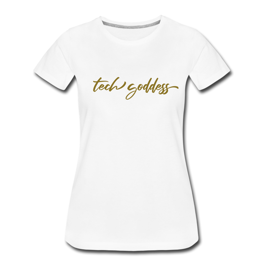 tech goddess® Women’s Premium T-Shirt (MULTIPLE COLORS) - white