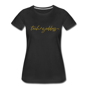 tech goddess® Women’s Premium T-Shirt (MULTIPLE COLORS) - black