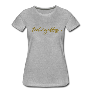 tech goddess® Women’s Premium T-Shirt (MULTIPLE COLORS) - heather gray