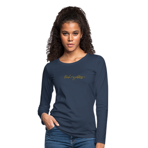 tech goddess® Metallic Women's Premium Long Sleeve T-Shirt (MULTIPLE COLORS)