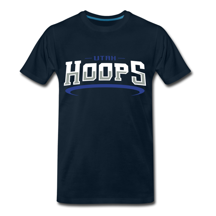 Utah Hoops Adult Premium T-Shirt - deep navy