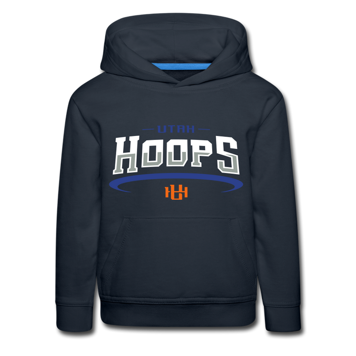 Utah Hoops Youth Premium Hoodie - navy
